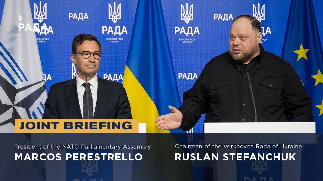 Joint Briefing: Ruslan Stefanchuk and NATO Parliamentary Assembly President Marcos Perestrello